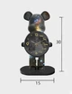 Годинник настільний Bearbrick "Космічний Ведмедик" 30 см Black (3_06483) - зображення 4