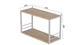 Книжная полка универсальная Ferrum-decor Стим 1 38x63x26 белый ДСП Дуб Сан-Марино 16мм (FRD-104092) - изображение 4