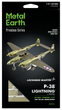 Металлический 3D конструктор "Истребитель P-38 Lightning", Metal Earth, ICX143 - изображение 6