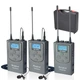 Беспроводной лавальер микрофон MCOPLUS UHF-WMU96 (SET B) (2TX+1RX) Черный - изображение 1
