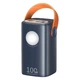 Повербанк для ноутбука Remax RPP-100 60000 mAh 100W 3USB/2Type-C Портативний зовнішній акумулятор Power Bank зі швидкою зарядкою PD100W+QC22.5W та ліхтариком Blue - зображення 1