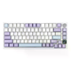 Беспроводная клавиатура Ajazz AK820 Pro RGB USB 2.4 Bluetooth Purple with white - изображение 2