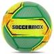 М'яч футбольний №5 PU ламінований гібридна зшивка HYBRID SOCCERMAX FB-4120 (PU, жовтий-зелений) - изображение 1