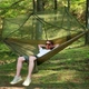 Гамак туристический Travel Hammock с москитной сеткой 260 х 140 см Темно-зеленый - изображение 3