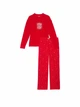 Пижама из хлопка и модала, Victoria's Secret Flannel Long-Sleeve Tee-Jama Set, размер S - изображение 3