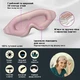 Стильная 3D Маска для сна и отдыха для женщин с эффектом памяти Повязка на глаза женская из эластичной дышащей ткани + беруши для ушей 3D - изображение 6