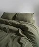 Постельное белье Limasso Stonewashed Ranforce 160 х 220 см Capulet Olive - изображение 4