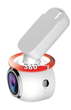 Wideorejestrator Becker + Kamera internetowa 2w1 FullHD Bialy (BERLIN) - obraz 4