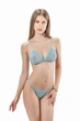 Комплект женский бюстгальтер с мягкой чашкой и стринги из сеточки Felisiya Lingerie Тиффани 2004+221-054с M - изображение 2