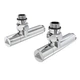 Кран для рушникосушарки кутовий Laris 1/2" - 1/2" Подовжений 2шт (ZZ-5101) - зображення 3