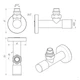 Кран для рушникосушарки кутовий Laris 1/2" - 1/2" Подовжений 2шт (ZZ-5101) - зображення 6