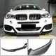 Накладка на передній бампер Lip (для M-Sport, Карбон) для BMW X6 F16 2014-2019 рр - зображення 2