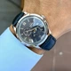 Мужские наручные часы Механика с Автоподзаводом Orient RA-AK0806L30B Серебристые\Синий циферблат\Синий ремешок - изображение 12