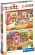 Puzzle Clementoni Super Kolor The Farmyard Family 2 x 20 elementów 24818 (8005125248186) - obraz 1