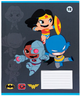 Набір шкільних зошитів Kite DC Comics 12 аркушів у косу лінію 25 шт (DC25-235) - зображення 6