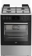 Плита Beko FBSM62530DXMS комби, 72л, 60x60см, дисплей, конвекция, чугун, черный - изображение 1