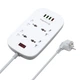 Мережевий фільтр живлення ColorWay 4 розетки/4USB White 1.8м (1QC3.0 + 3 AUTO ID) (CW-CHU44QW) - изображение 1