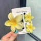 Заколка для волосся Hawaiian flower Крабик зажим Гавайский цветок Fashion Jewelry Набор из 3 штук Yellow Желтый - изображение 1