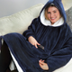 Двухсторонняя толстовка-плед Huggle Hoodie Blanket с капюшоном, Синяя 52532/59 - изображение 1
