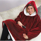 Двухсторонняя толстовка-плед Huggle Hoodie Blanket с капюшоном, Синяя 52532/59 - изображение 6