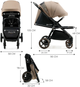 Wózek spacerowy Kinderkraft Mitzy Linen Beige (KSMITZ00BEG0000) - obraz 13