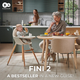 Krzesełko do karmienia 2 w 1 Kinderkraft Fini 2 Green (KHFINI02GRE0000) (5902533924516) - obraz 3