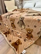 Двусторонний плед велюр-шерсть 200 х 220 см Мишки Бежевый - изображение 3