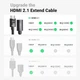 Кабель удлинитель HDMI Extension Cable 8K@60Hz 4K@240Hz, 2.1 Ultra High Speed 48Gbps 1 м Black (HD151) - изображение 7