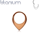 Кольцо кликер из титана Spikes RHT108-1610-BR серьга для пирсинга септума, уха (Цвет: Бронзовий, Диаметр:10мм) - изображение 2