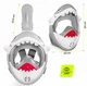 Маска для снорклинга TSUNAMI Shark полнолицевая, детская Grey (P-5905973405447) - изображение 3