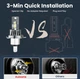 Светодиодная BI LED лампа H4 mini ISAMUTO FI281 ближний-дальний свет узкий диод, правильный луч 1шт - изображение 5