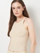 Майка нательная женская хлопковая Monki 0907512 XS Бежевая (2000001634028) - изображение 4