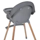 Стілець для годування LUMI ME 1111 Gray екошкіра - зображення 7