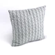 Подушка Руно 40x40 - Grey Braid велюр серая (22506) - изображение 1