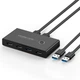 KVM switch USB переключатель на 2 компьютера UGREEN US216 2 In 4 Out USB 3.0 Sharing Switch Box квм свитч для 2 пк черный (30768) - изображение 1