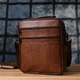 Удобная мужская сумка с ручкой для переноски в руке из натуральной кожи Vintage 23025 светло-коричневый - изображение 9