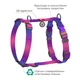 Шлея анатомічна з QR адресником WAUDOG Nylon Recycled малюнок "Фіолетовий Градієнт" M (4823089365381) - изображение 3