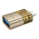 Адаптер перехідник Hoco UA36B, Type-C to USB, gold - зображення 3