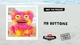 М'яка плюшева іграшка Монстр Містер Кнопка Fuggler Ugly Monster Vacay Vibes Mr Buttons (15714H) - изображение 4