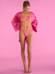 Комплект белья (лиф+трусики стринги) с кружевом Victoria's Secret (583986551250) Tease Lace-Trim 70C/S оранжевий - изображение 1