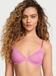 Комплект белья (лиф+трусики стринги) с кружевом Victoria's Secret (583986551255) Tease Lace-Trim 80C/L розовый - изображение 2
