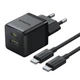 Сетевое зарядное устройство Baseus Palm Fast Charger Type-C+USB 30W с Cable Type-C to Type-C 60W 20V/3A 1m P1011160A113-01 Black - изображение 1