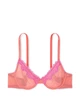 Комплект белья (лиф+трусики стринги) с кружевом Victoria's Secret (583986551250) Tease Lace-Trim 70C/S оранжевий - изображение 6