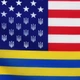 Авторский флаг США с тризабуми Украины, 150х90 см - изображение 2