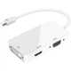 Відео адаптер, конвертер 3в1 з Mini DisplayPort на HDMI/VGA/DVI роз'єми Addap MDPA-02Mix, 4K / 1080P - изображение 1
