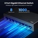 Сетевой коммутатор UGREEN CM834 LAN Switch 8-портовый, 10/100/1000 Мбит/с, Plug and Play, для TV/ноутбука/коммутатора/маршрутизатора/монитора Black (35499) - изображение 5