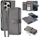 Etui z klapką DUX Ducis Lawa na Apple iPhone 16 Pro z odlaczanym portfelem magnetycznym Grey (6934913004975) - obraz 2