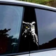 Наклейка на стойку авто 2шт - Сова с желтыми глазами - изображение 1