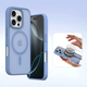 Etui z klapką DUX Ducis Lawa na Apple iPhone 16 Pro z odlaczanym portfelem magnetycznym Light Blue (6934913004982) - obraz 3