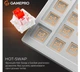 Ігрова клавіатура механічна GamePro GPMK-130BW USB Red Outemu Swithes Hot-Swap Black-White - зображення 8